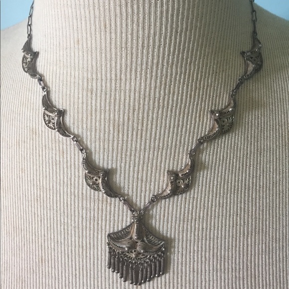 Vintage Yemeni Silver Jewelry - Vintage Yemeni Silver Necklace- Stunning